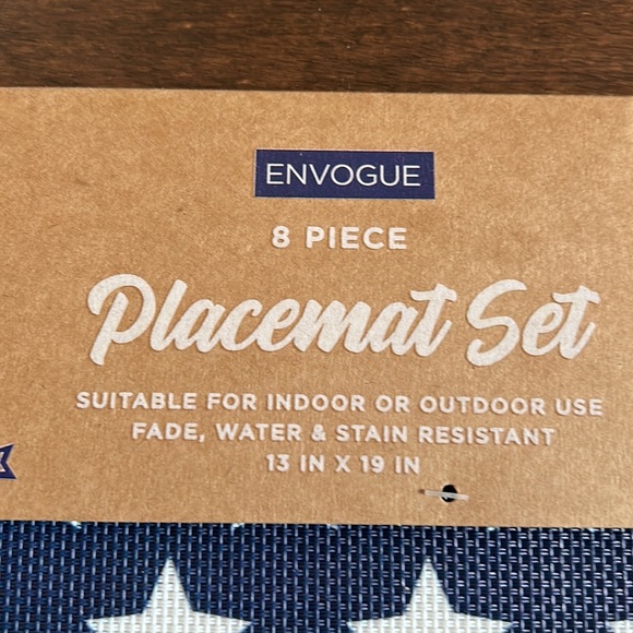 Envogue Americana Placemats Red White Blue New July 4th Stars Stripes - Picture 3 of 4